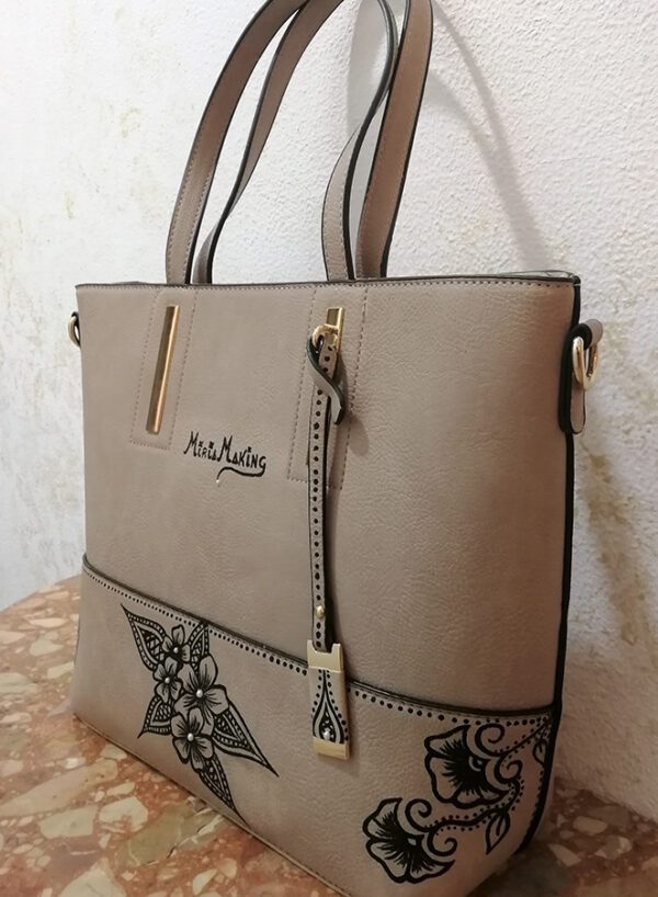 EXAMPLE - Elegance - Custom Leather Bag (Large) with 3D Details