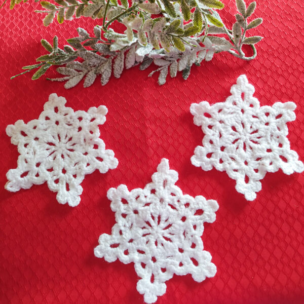 Flakes (x2) - Handmade Crochet Coasters/Decorations - New Christmas Collection - Image 8