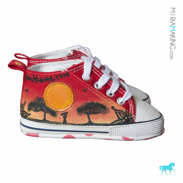 EXAMPLE - Wild Gilda - Custom Fluo Canvas Shoes (Baby 0-2 years old) - Image 2