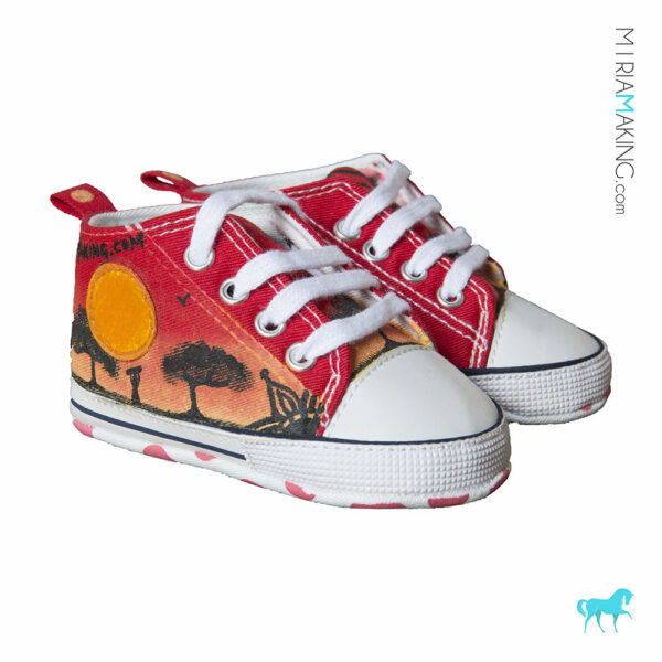 EXAMPLE - Wild Gilda - Custom Fluo Canvas Shoes (Baby 0-2 years old)