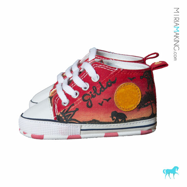 EXAMPLE - Wild Gilda - Custom Fluo Canvas Shoes (Baby 0-2 years old) - Image 3